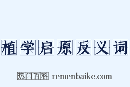 植学启原反义词是什么意思的图片